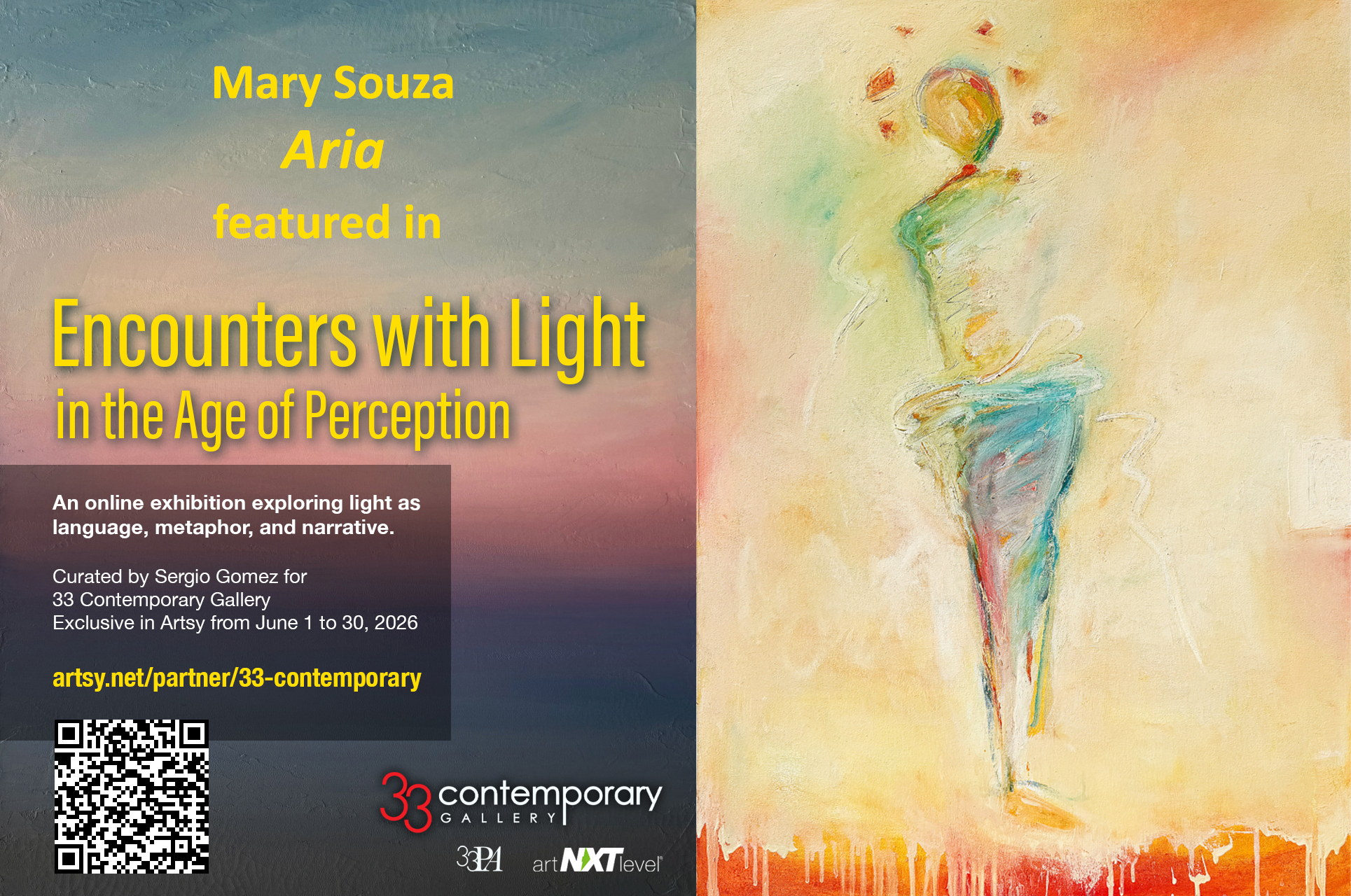 Encounters with Light in the Age of Perception — 33 Contemporary Gallery, featuring Mary Souza's Aria